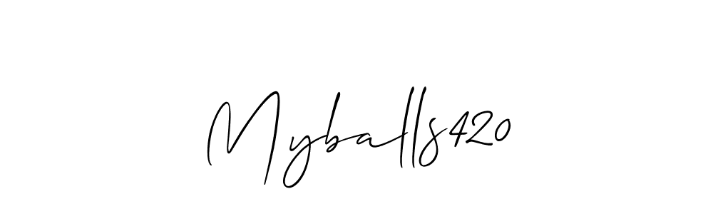 How to Draw Myballs420 signature style? Allison_Script is a latest design signature styles for name Myballs420. Myballs420 signature style 2 images and pictures png