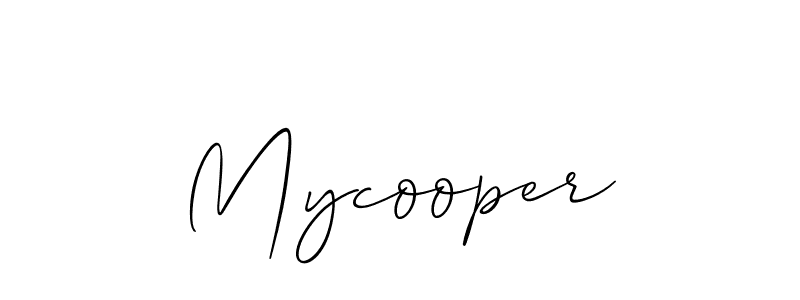 How to make Mycooper signature? Allison_Script is a professional autograph style. Create handwritten signature for Mycooper name. Mycooper signature style 2 images and pictures png