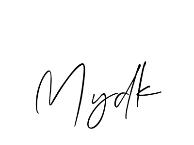 Make a beautiful signature design for name Mydk. With this signature (Allison_Script) style, you can create a handwritten signature for free. Mydk signature style 2 images and pictures png