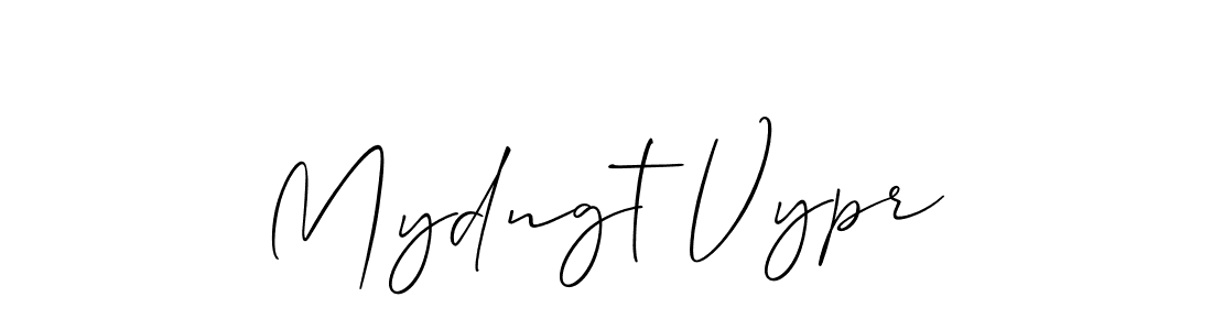 Create a beautiful signature design for name Mydngt Vypr. With this signature (Allison_Script) fonts, you can make a handwritten signature for free. Mydngt Vypr signature style 2 images and pictures png