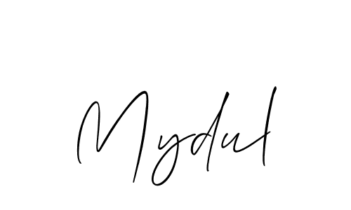 Similarly Allison_Script is the best handwritten signature design. Signature creator online .You can use it as an online autograph creator for name Mydul. Mydul signature style 2 images and pictures png