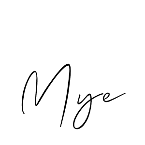 It looks lik you need a new signature style for name Mye. Design unique handwritten (Allison_Script) signature with our free signature maker in just a few clicks. Mye signature style 2 images and pictures png