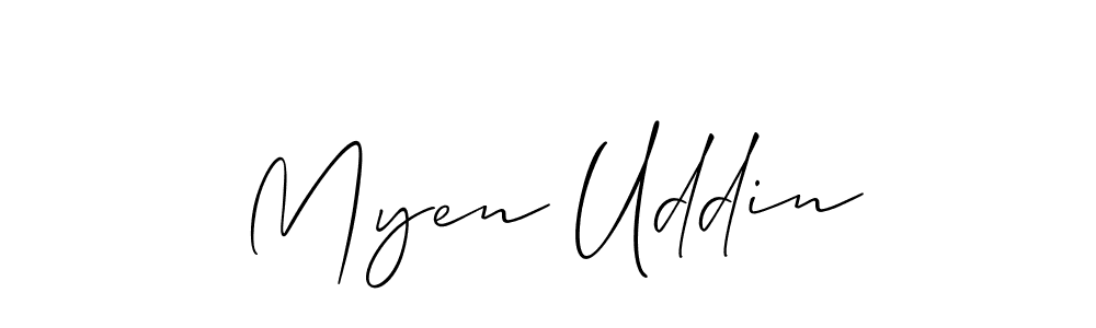 Design your own signature with our free online signature maker. With this signature software, you can create a handwritten (Allison_Script) signature for name Myen Uddin. Myen Uddin signature style 2 images and pictures png