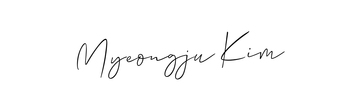 Design your own signature with our free online signature maker. With this signature software, you can create a handwritten (Allison_Script) signature for name Myeongju Kim. Myeongju Kim signature style 2 images and pictures png