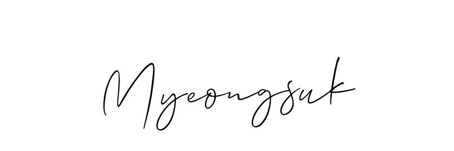 Make a beautiful signature design for name Myeongsuk. Use this online signature maker to create a handwritten signature for free. Myeongsuk signature style 2 images and pictures png