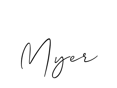 You should practise on your own different ways (Allison_Script) to write your name (Myer) in signature. don't let someone else do it for you. Myer signature style 2 images and pictures png