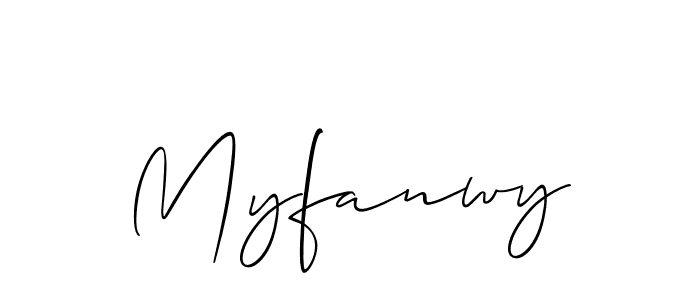 The best way (Allison_Script) to make a short signature is to pick only two or three words in your name. The name Myfanwy include a total of six letters. For converting this name. Myfanwy signature style 2 images and pictures png