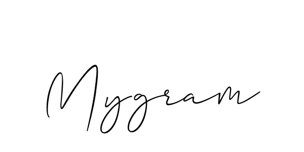 Design your own signature with our free online signature maker. With this signature software, you can create a handwritten (Allison_Script) signature for name Mygram. Mygram signature style 2 images and pictures png