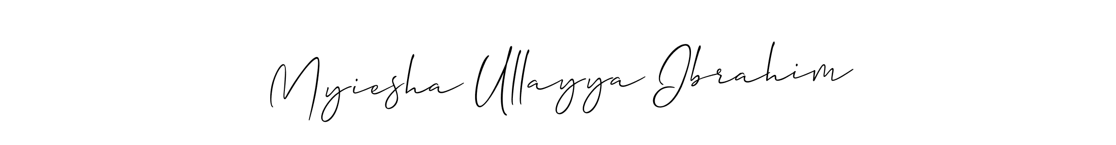 This is the best signature style for the Myiesha Ullayya Ibrahim name. Also you like these signature font (Allison_Script). Mix name signature. Myiesha Ullayya Ibrahim signature style 2 images and pictures png