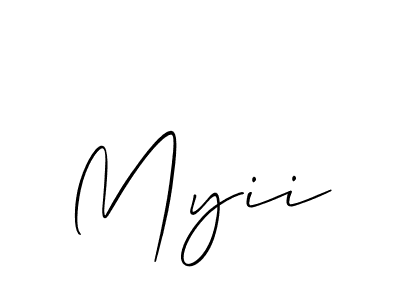 You should practise on your own different ways (Allison_Script) to write your name (Myii) in signature. don't let someone else do it for you. Myii signature style 2 images and pictures png