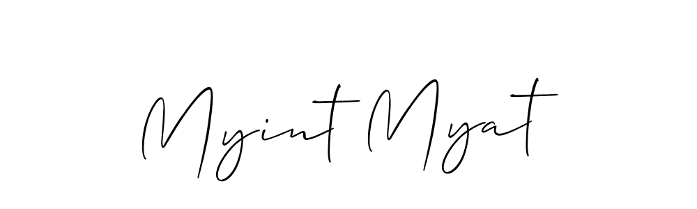 Also we have Myint Myat name is the best signature style. Create professional handwritten signature collection using Allison_Script autograph style. Myint Myat signature style 2 images and pictures png
