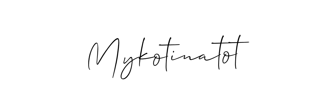 How to Draw Mykotinatot signature style? Allison_Script is a latest design signature styles for name Mykotinatot. Mykotinatot signature style 2 images and pictures png