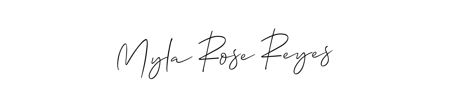 Similarly Allison_Script is the best handwritten signature design. Signature creator online .You can use it as an online autograph creator for name Myla Rose Reyes. Myla Rose Reyes signature style 2 images and pictures png