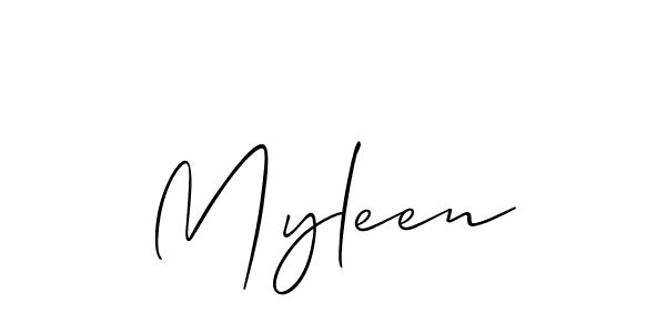 Design your own signature with our free online signature maker. With this signature software, you can create a handwritten (Allison_Script) signature for name Myleen. Myleen signature style 2 images and pictures png