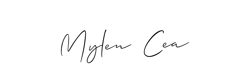 Create a beautiful signature design for name Mylen  Cea. With this signature (Allison_Script) fonts, you can make a handwritten signature for free. Mylen  Cea signature style 2 images and pictures png