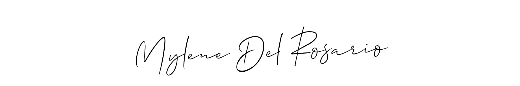 Use a signature maker to create a handwritten signature online. With this signature software, you can design (Allison_Script) your own signature for name Mylene Del Rosario. Mylene Del Rosario signature style 2 images and pictures png