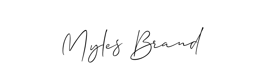 Also You can easily find your signature by using the search form. We will create Myles Brand name handwritten signature images for you free of cost using Allison_Script sign style. Myles Brand signature style 2 images and pictures png