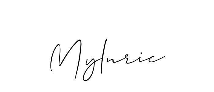 Use a signature maker to create a handwritten signature online. With this signature software, you can design (Allison_Script) your own signature for name Mylnric. Mylnric signature style 2 images and pictures png