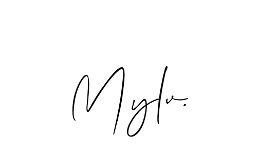 Design your own signature with our free online signature maker. With this signature software, you can create a handwritten (Allison_Script) signature for name Mylv.. Mylv. signature style 2 images and pictures png