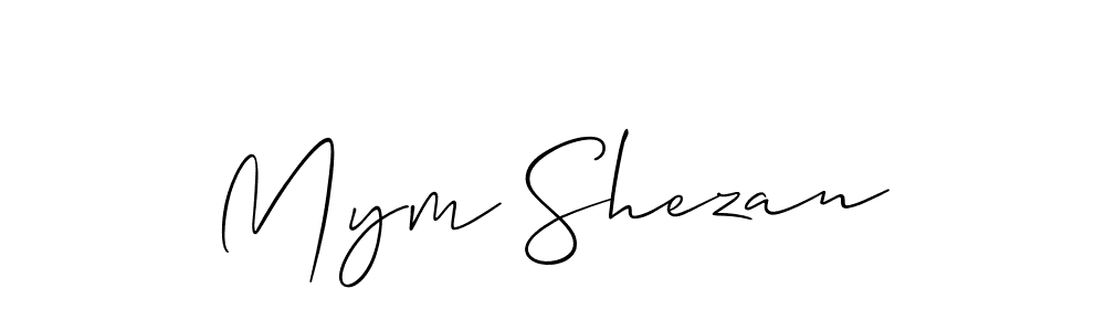 Mym Shezan stylish signature style. Best Handwritten Sign (Allison_Script) for my name. Handwritten Signature Collection Ideas for my name Mym Shezan. Mym Shezan signature style 2 images and pictures png