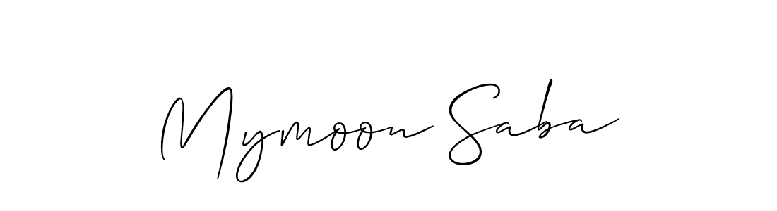 Best and Professional Signature Style for Mymoon Saba. Allison_Script Best Signature Style Collection. Mymoon Saba signature style 2 images and pictures png