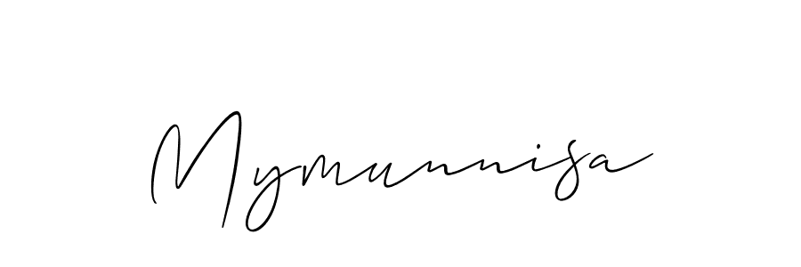 Design your own signature with our free online signature maker. With this signature software, you can create a handwritten (Allison_Script) signature for name Mymunnisa. Mymunnisa signature style 2 images and pictures png