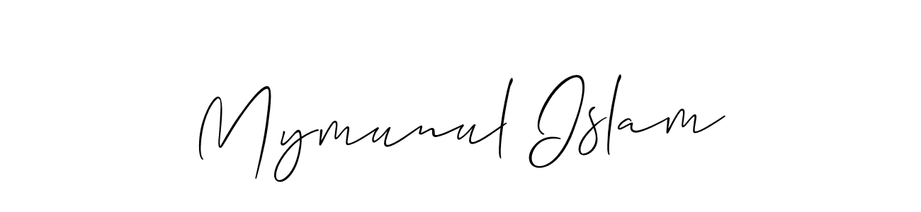 Allison_Script is a professional signature style that is perfect for those who want to add a touch of class to their signature. It is also a great choice for those who want to make their signature more unique. Get Mymunul Islam name to fancy signature for free. Mymunul Islam signature style 2 images and pictures png