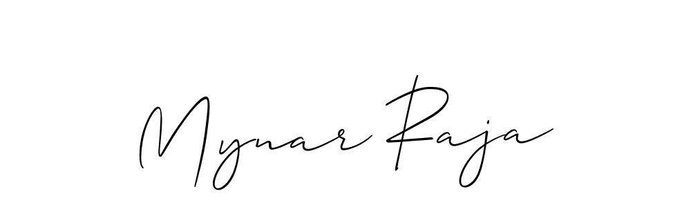 How to make Mynar Raja name signature. Use Allison_Script style for creating short signs online. This is the latest handwritten sign. Mynar Raja signature style 2 images and pictures png