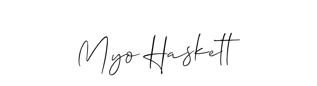 Make a beautiful signature design for name Myo Haskett. Use this online signature maker to create a handwritten signature for free. Myo Haskett signature style 2 images and pictures png