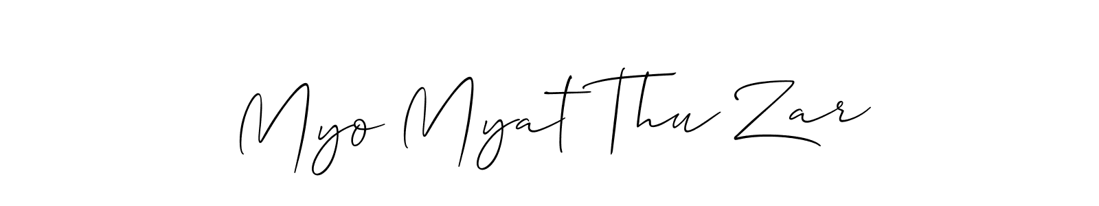 It looks lik you need a new signature style for name Myo Myat Thu Zar. Design unique handwritten (Allison_Script) signature with our free signature maker in just a few clicks. Myo Myat Thu Zar signature style 2 images and pictures png