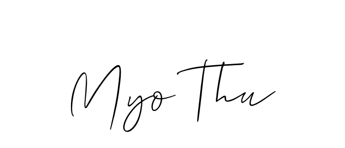 You should practise on your own different ways (Allison_Script) to write your name (Myo Thu) in signature. don't let someone else do it for you. Myo Thu signature style 2 images and pictures png