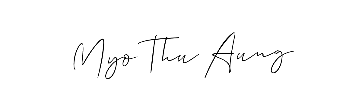 You should practise on your own different ways (Allison_Script) to write your name (Myo Thu Aung) in signature. don't let someone else do it for you. Myo Thu Aung signature style 2 images and pictures png