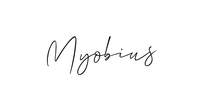 Myobius stylish signature style. Best Handwritten Sign (Allison_Script) for my name. Handwritten Signature Collection Ideas for my name Myobius. Myobius signature style 2 images and pictures png