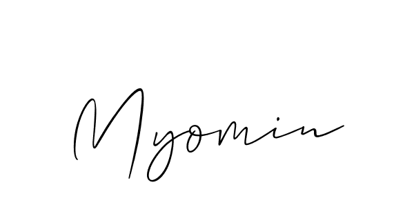 How to make Myomin signature? Allison_Script is a professional autograph style. Create handwritten signature for Myomin name. Myomin signature style 2 images and pictures png