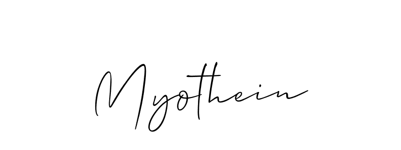 Design your own signature with our free online signature maker. With this signature software, you can create a handwritten (Allison_Script) signature for name Myothein. Myothein signature style 2 images and pictures png