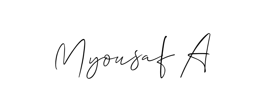 Make a beautiful signature design for name Myousaf A. Use this online signature maker to create a handwritten signature for free. Myousaf A signature style 2 images and pictures png