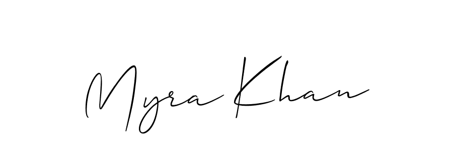 How to make Myra Khan name signature. Use Allison_Script style for creating short signs online. This is the latest handwritten sign. Myra Khan signature style 2 images and pictures png