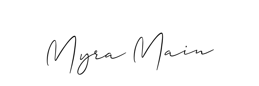 The best way (Allison_Script) to make a short signature is to pick only two or three words in your name. The name Myra Main include a total of six letters. For converting this name. Myra Main signature style 2 images and pictures png