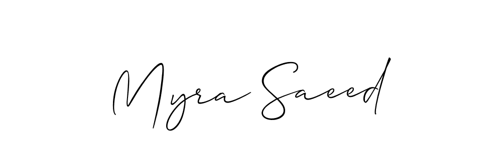 Myra Saeed stylish signature style. Best Handwritten Sign (Allison_Script) for my name. Handwritten Signature Collection Ideas for my name Myra Saeed. Myra Saeed signature style 2 images and pictures png