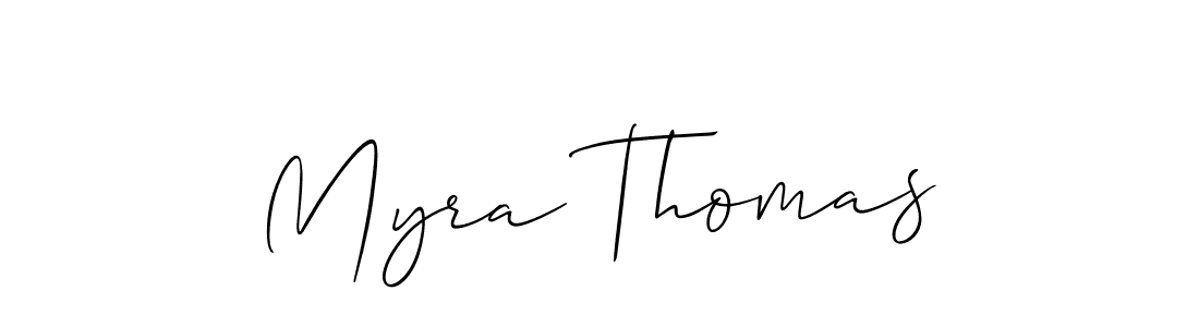 It looks lik you need a new signature style for name Myra Thomas. Design unique handwritten (Allison_Script) signature with our free signature maker in just a few clicks. Myra Thomas signature style 2 images and pictures png