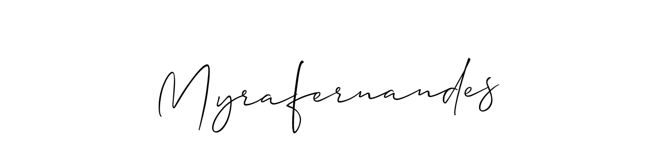 Use a signature maker to create a handwritten signature online. With this signature software, you can design (Allison_Script) your own signature for name Myrafernandes. Myrafernandes signature style 2 images and pictures png