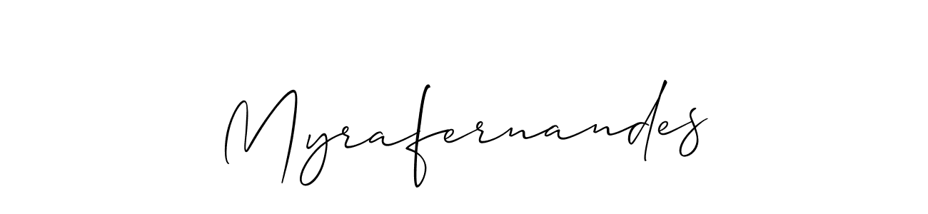 Use a signature maker to create a handwritten signature online. With this signature software, you can design (Allison_Script) your own signature for name Myrafernandes. Myrafernandes signature style 2 images and pictures png