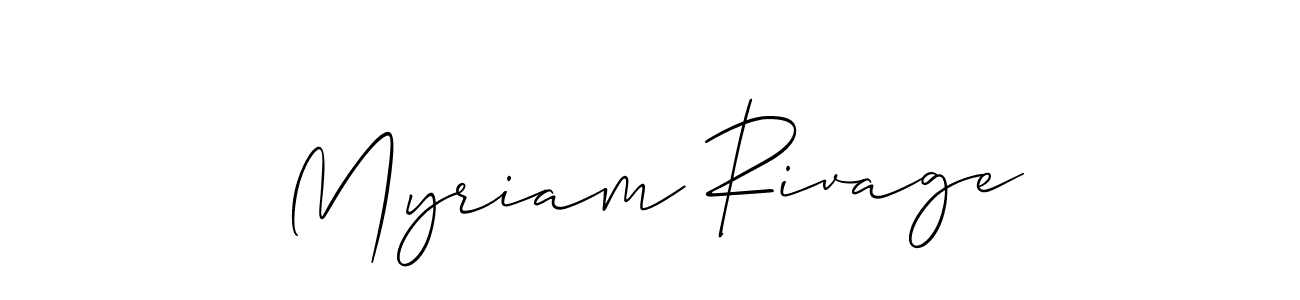 Create a beautiful signature design for name Myriam Rivage. With this signature (Allison_Script) fonts, you can make a handwritten signature for free. Myriam Rivage signature style 2 images and pictures png