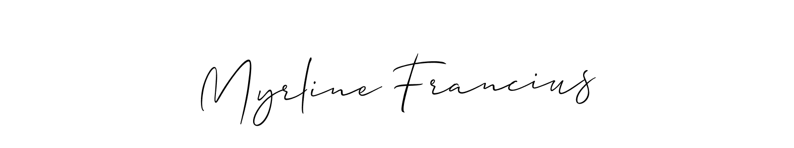 Make a beautiful signature design for name Myrline Francius. Use this online signature maker to create a handwritten signature for free. Myrline Francius signature style 2 images and pictures png