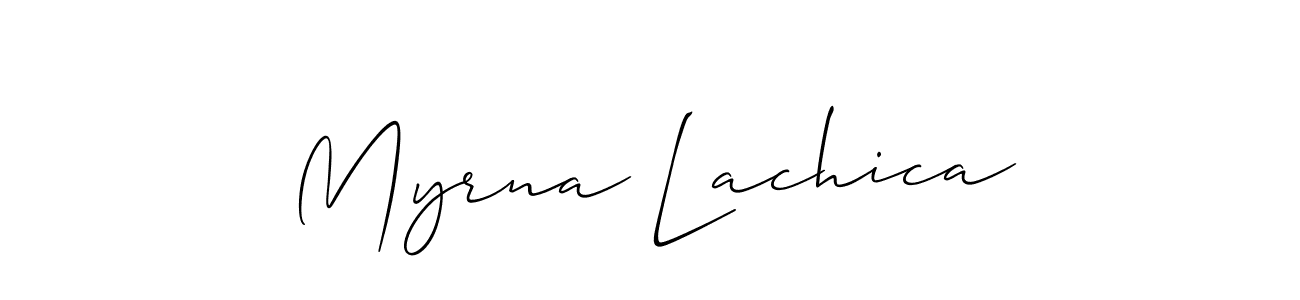 How to make Myrna Lachica signature? Allison_Script is a professional autograph style. Create handwritten signature for Myrna Lachica name. Myrna Lachica signature style 2 images and pictures png