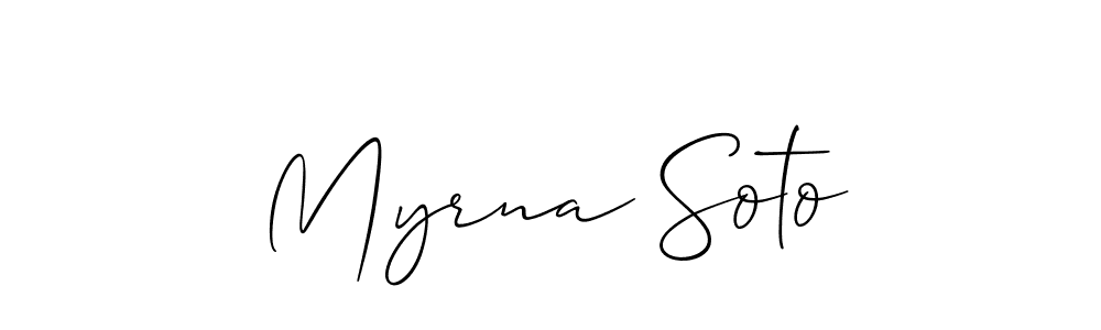 Allison_Script is a professional signature style that is perfect for those who want to add a touch of class to their signature. It is also a great choice for those who want to make their signature more unique. Get Myrna Soto name to fancy signature for free. Myrna Soto signature style 2 images and pictures png