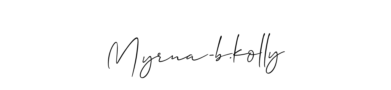 It looks lik you need a new signature style for name Myrna-b.kolly. Design unique handwritten (Allison_Script) signature with our free signature maker in just a few clicks. Myrna-b.kolly signature style 2 images and pictures png