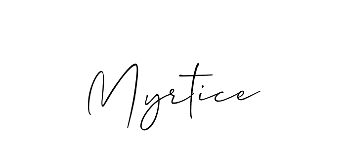 Allison_Script is a professional signature style that is perfect for those who want to add a touch of class to their signature. It is also a great choice for those who want to make their signature more unique. Get Myrtice name to fancy signature for free. Myrtice signature style 2 images and pictures png