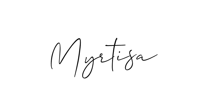 You should practise on your own different ways (Allison_Script) to write your name (Myrtisa) in signature. don't let someone else do it for you. Myrtisa signature style 2 images and pictures png
