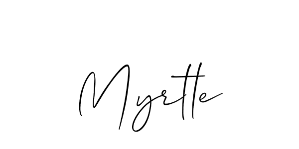 Use a signature maker to create a handwritten signature online. With this signature software, you can design (Allison_Script) your own signature for name Myrtle. Myrtle signature style 2 images and pictures png